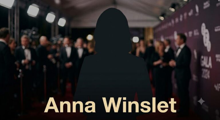 Portrait of English actress Anna Winslet at a public event.
