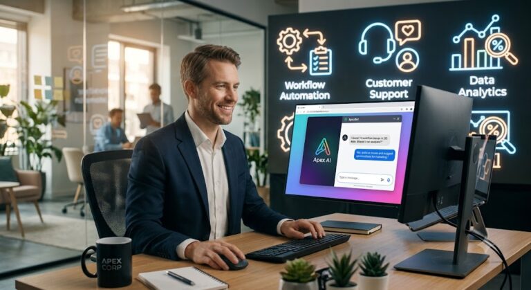 Custom AI chatbot development services for business automation and customer support.