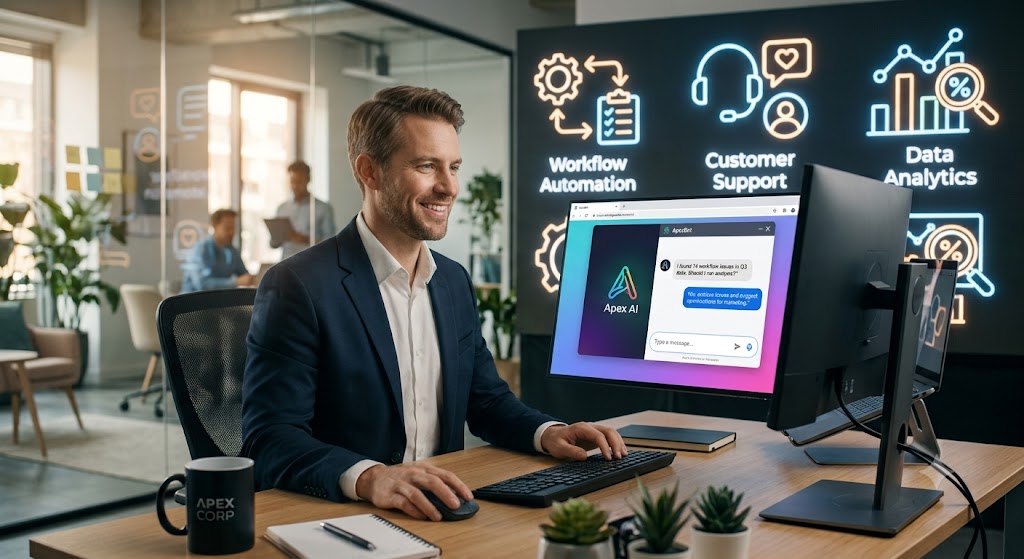 Custom AI chatbot development services for business automation and customer support.