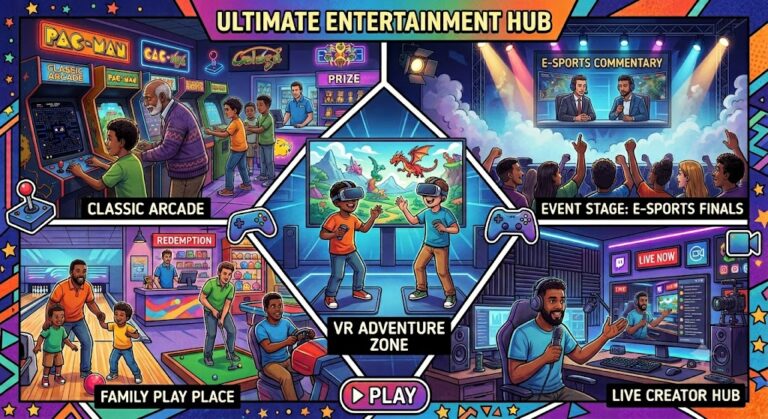Various entertainment business ideas including gaming, events, and online entertainment businesses.