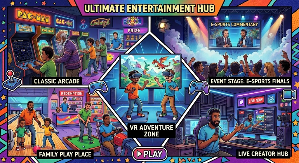 Various entertainment business ideas including gaming, events, and online entertainment businesses.