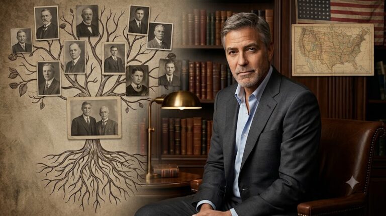 Alt Text: George Clooney highlighting his ethnic background and family heritage.